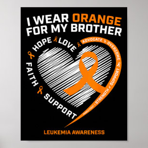Póster Conciencia sobre la leucemia Hermano Regala a los