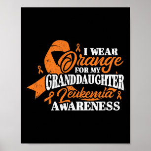Póster Conciencia sobre la leucemia para una abuela con l