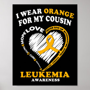 Póster Conciencia sobre la leucemia - Uso Naranja Para Mi