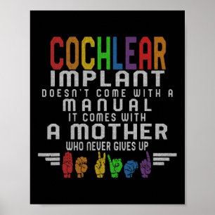 Póster Conciencia sobre la pérdida auditiva madre implant