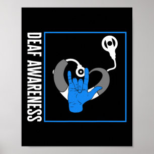 Póster Conciencia sobre la pérdida auditiva Sordo Implant