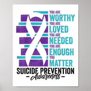 Póster Conciencia sobre la prevención del suicidio que me