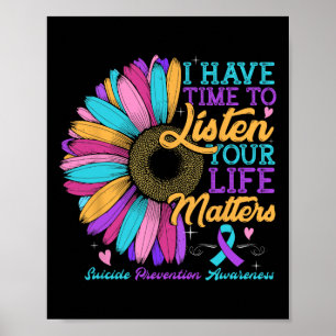 Póster Conciencia sobre la prevención del suicidio Tengo 