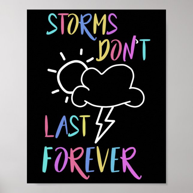 Póster Conciencia sobre la salud Las tormentas de citació (Frente)