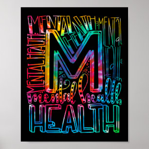 Póster Conciencia sobre la salud mental con Tie Dye - Sal