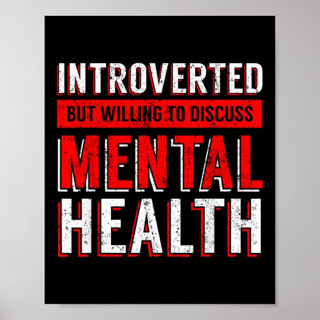 Póster Conciencia sobre la Salud Mental Depresión  (Frente)