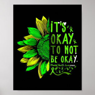 Póster Conciencia sobre la salud mental El girasol está b