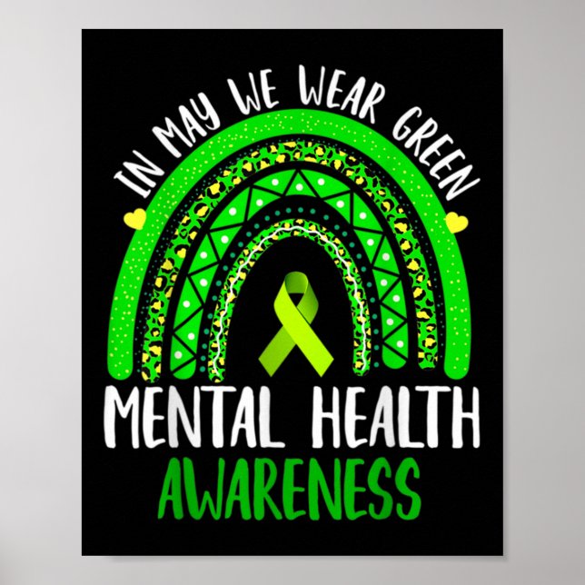 Póster Conciencia Sobre La Salud Mental En Mayo Usamos El (Frente)