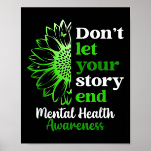 Póster Conciencia sobre la salud mental no deja que la hi