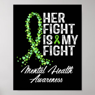 Póster Conciencia sobre la salud mental Su lucha es mi lu