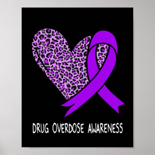 Póster Conciencia sobre la sobredosis de drogas Cinta mor