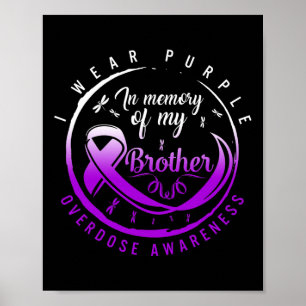 Póster Conciencia sobre la sobredosis de drogas en memori