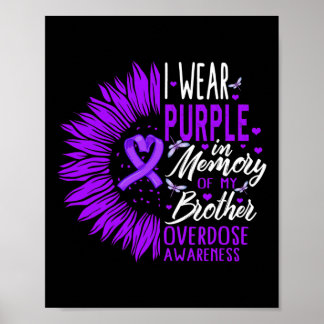 Póster Conciencia sobre la sobredosis de drogas en memori