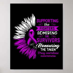 Póster Conciencia sobre la sobredosis de drogas que apoya