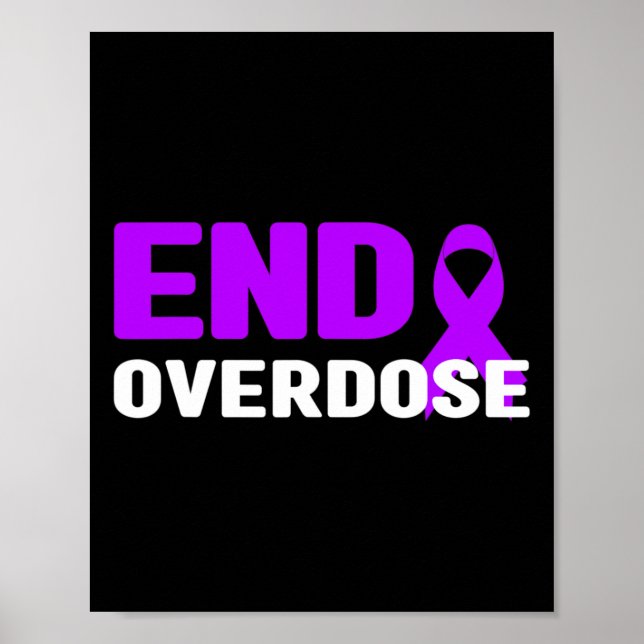 Póster Conciencia sobre la sobredosis final - Adicción (Frente)