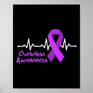 Póster Conciencia sobre la sobredosis Latido del corazón