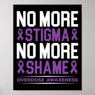 Póster Conciencia sobre la sobredosis No más estigma No m
