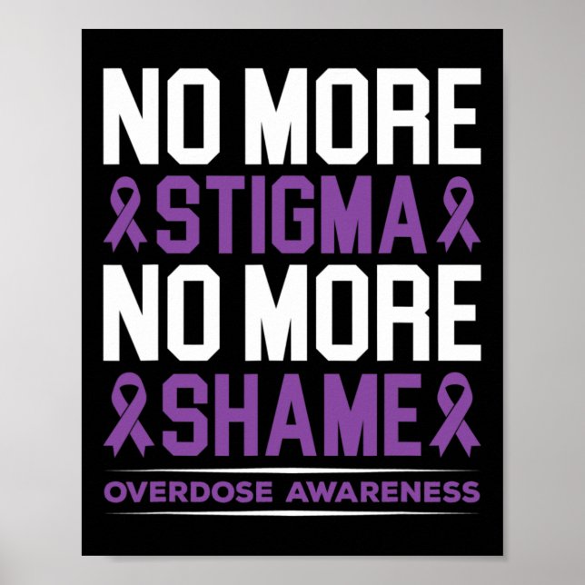 Póster Conciencia sobre la sobredosis No más estigma No m (Frente)