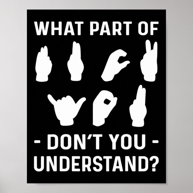 Póster Conciencia sobre la sordera. ASL Awareness (Frente)