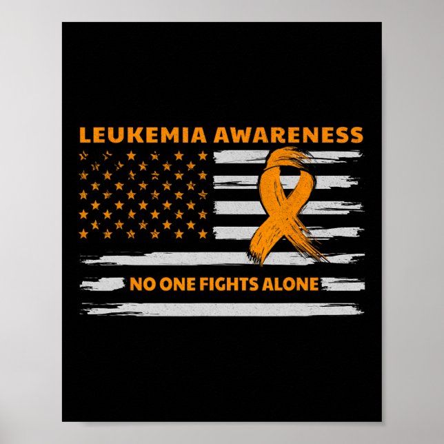 Póster Conciencia sobre leucemia Luchamos Conjuntamente c (Frente)