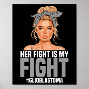Póster Conciencia sobre los tumores cerebrales Su Lucha E