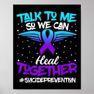 Póster Conciencia sobre Prevención del Suicidio 988 Apoyo