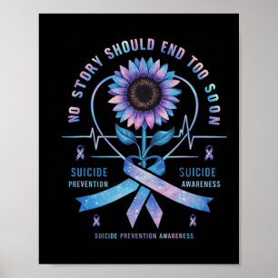 Póster Conciencia sobre prevención del suicidio Ninguna h