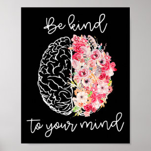 Póster Conciencia sobre Salud Mental Autocuidado Sé Amabl