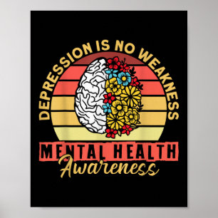 Póster Conciencia sobre Salud Mental Depresión Prevención