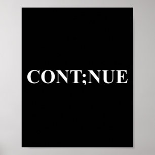 Póster Conciencia sobre Salud Mental Punto y coma Continu