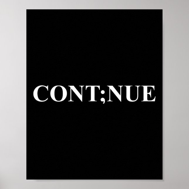 Póster Conciencia sobre Salud Mental Punto y coma Continu (Frente)