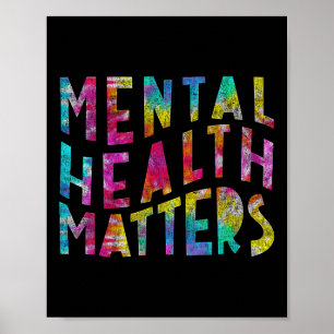 Póster Conciencia sobre Salud Mental S Tie Dye