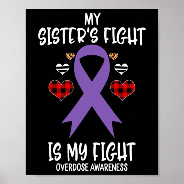 Póster Conciencia sobre Sobredosis La Lucha de mi Hermana (Frente)