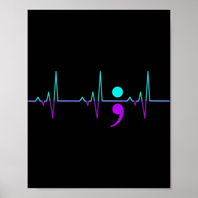 Póster Conciencia suicida Heartbeat Soporte Cinta Feliz G (Frente)