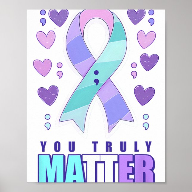 Póster Conciencia suicida que realmente tiene problemas (Frente)