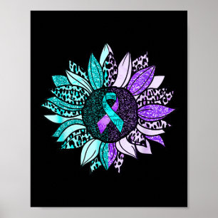 Póster Conciencia suicida Shirt Sunflower Suicidio Preven