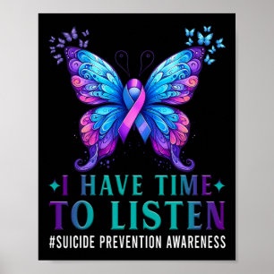 Póster Conciencia suicida Tengo Tiempo De Escuchar Hea Me