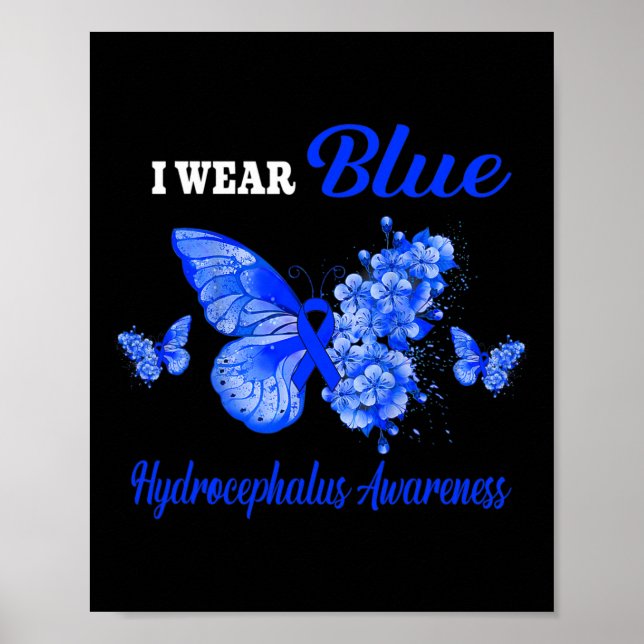 Póster Conciencia: uso mariposa azul (Frente)