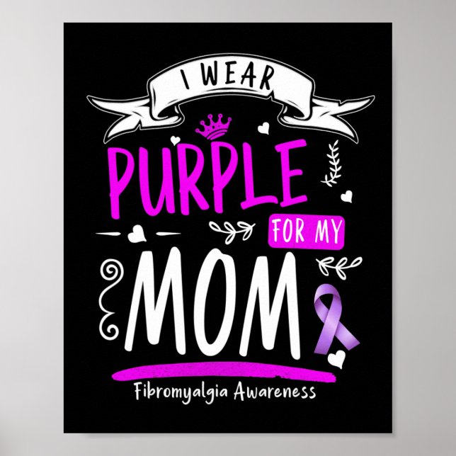 Póster Conciencia Y Diseño De Fibro Que Uso Púrpura Para  (Frente)