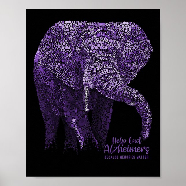 Póster Conciencia Y Regalos Elefante Púrpura (Frente)