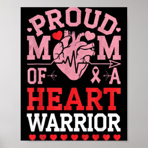 Póster Concienciación Chd Enfermedad Cardiaca Mamá Guerre