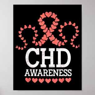 Póster Concienciación Chd Guerrero de enfermedad cardíaca