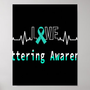 Póster Concienciación de Stutter Love Heartbeat Support V