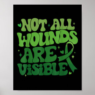 Póster Concienciación En Salud Mental Lucha Contra El Est