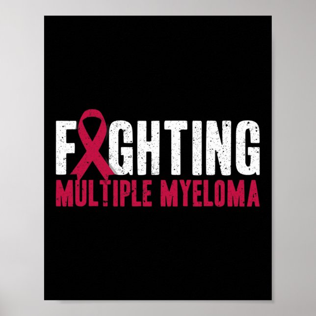 Póster Concienciación Lucha Mieloma Múltiple Apoyo (Frente)