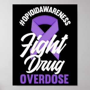 Póster Concienciación Opioide Lucha contra la sobredosis 