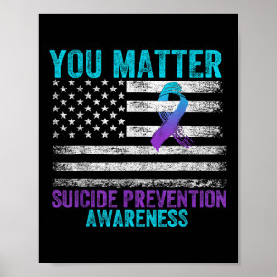 Póster Concienciación Prevención Suicidio Mujeres Hombres