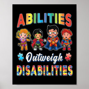 Póster Concienciación sobre autismo Las habilidades de lo