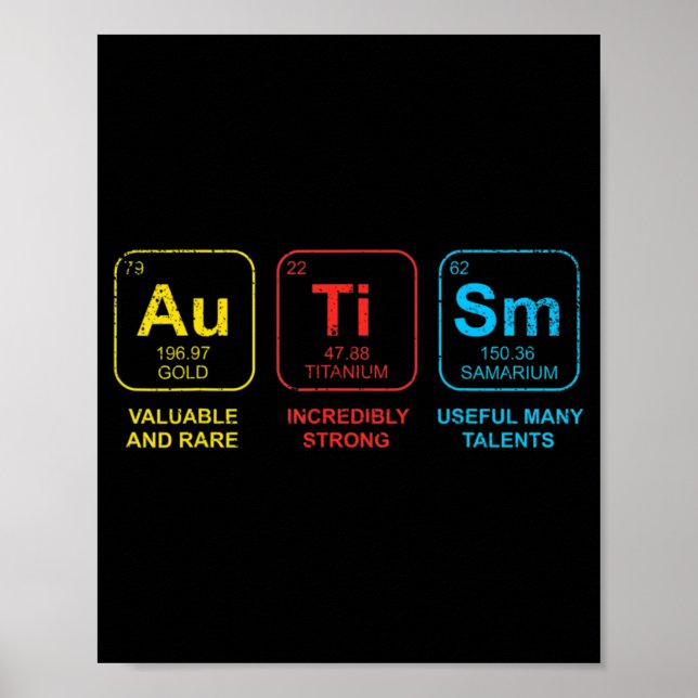 Póster Concienciación sobre autismo Mujeres madres acepta (Frente)