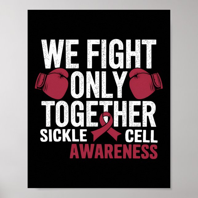 Póster Concienciación sobre células falciformes Boxeo Gua (Frente)